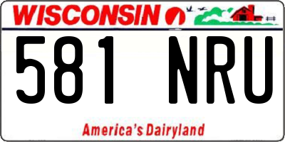 WI license plate 581NRU