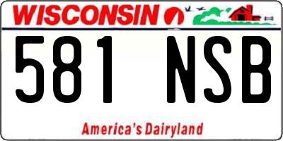WI license plate 581NSB