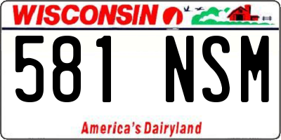 WI license plate 581NSM