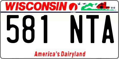 WI license plate 581NTA