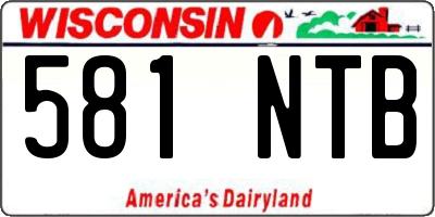WI license plate 581NTB