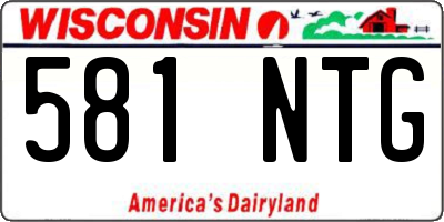 WI license plate 581NTG