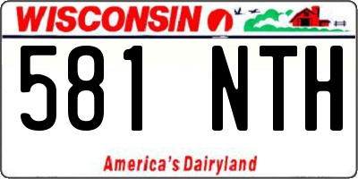 WI license plate 581NTH