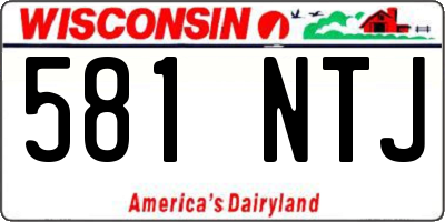 WI license plate 581NTJ