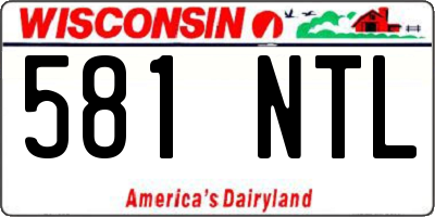 WI license plate 581NTL