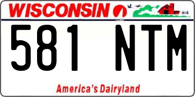 WI license plate 581NTM