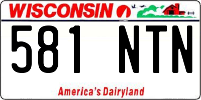WI license plate 581NTN