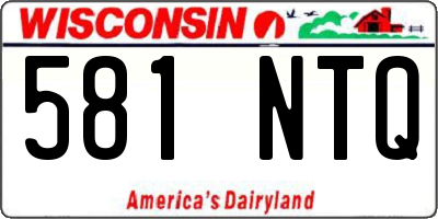 WI license plate 581NTQ