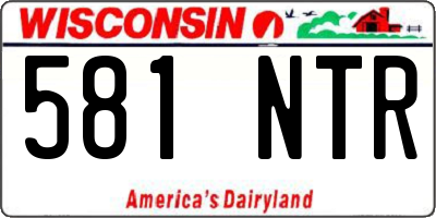 WI license plate 581NTR