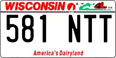 WI license plate 581NTT