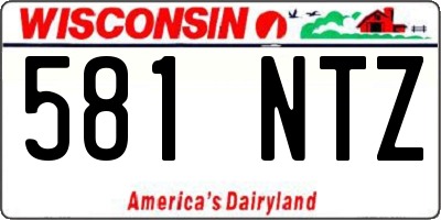 WI license plate 581NTZ