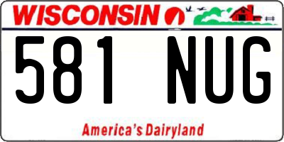 WI license plate 581NUG
