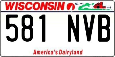 WI license plate 581NVB