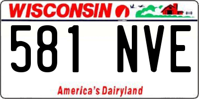 WI license plate 581NVE