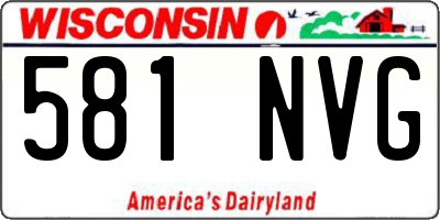 WI license plate 581NVG