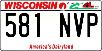 WI license plate 581NVP