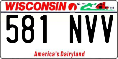 WI license plate 581NVV