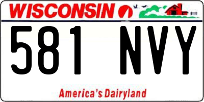 WI license plate 581NVY