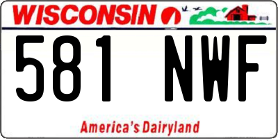 WI license plate 581NWF