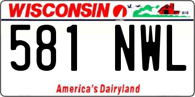 WI license plate 581NWL