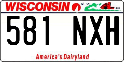 WI license plate 581NXH