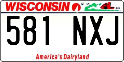 WI license plate 581NXJ