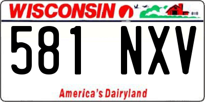 WI license plate 581NXV
