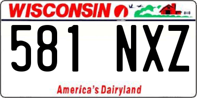 WI license plate 581NXZ
