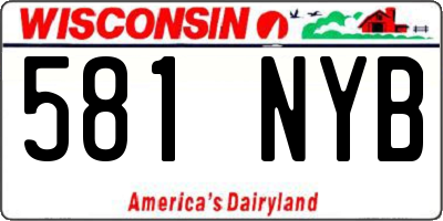 WI license plate 581NYB