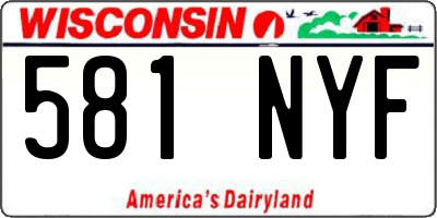 WI license plate 581NYF