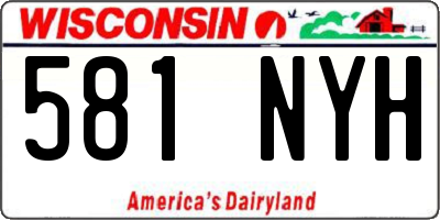 WI license plate 581NYH