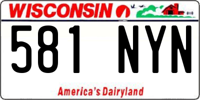 WI license plate 581NYN