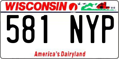 WI license plate 581NYP