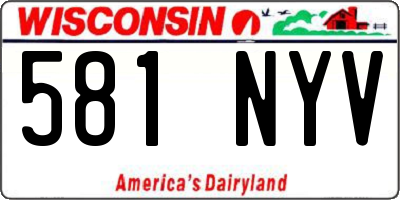 WI license plate 581NYV
