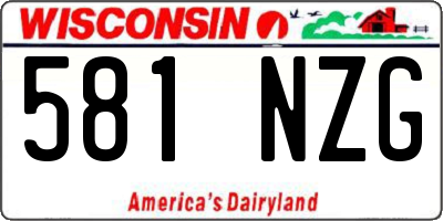 WI license plate 581NZG