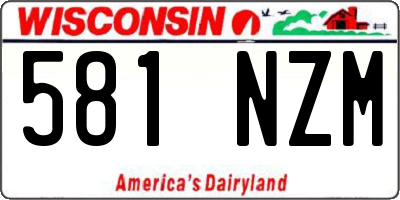 WI license plate 581NZM