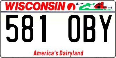 WI license plate 581OBY
