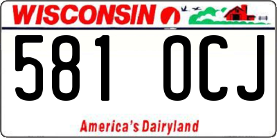 WI license plate 581OCJ