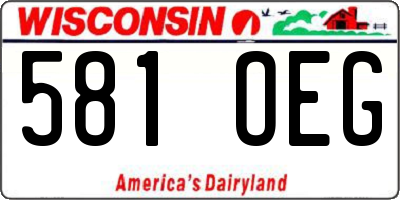 WI license plate 581OEG