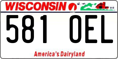 WI license plate 581OEL