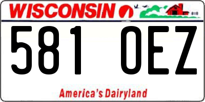 WI license plate 581OEZ