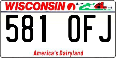 WI license plate 581OFJ