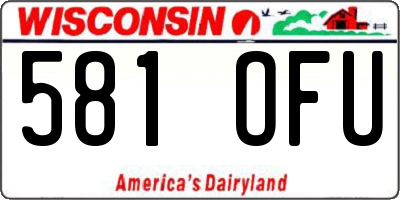 WI license plate 581OFU