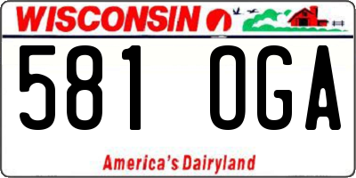 WI license plate 581OGA