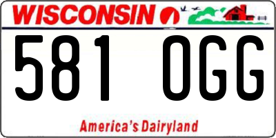 WI license plate 581OGG