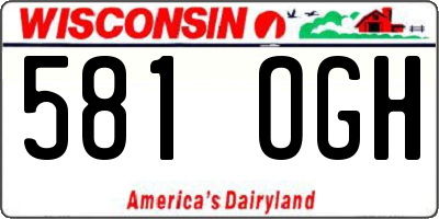 WI license plate 581OGH