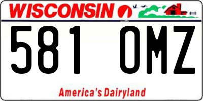 WI license plate 581OMZ