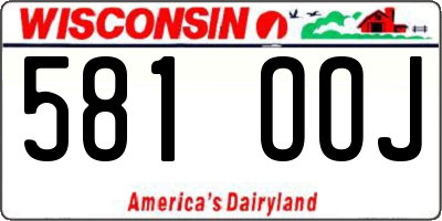WI license plate 581OOJ