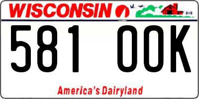 WI license plate 581OOK