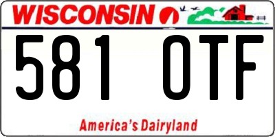 WI license plate 581OTF